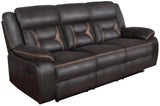Greer Upholstered Tufted Back Motion Sofa by Coaster at Eve Furniture