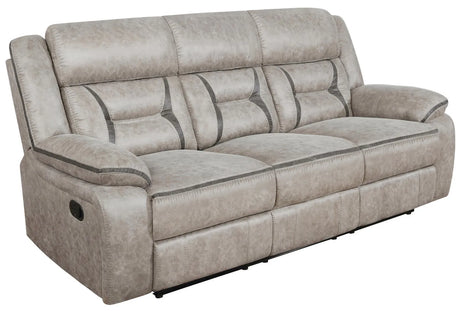 Greer Upholstered Tufted Back Motion Sofa by Coaster at Eve Furniture