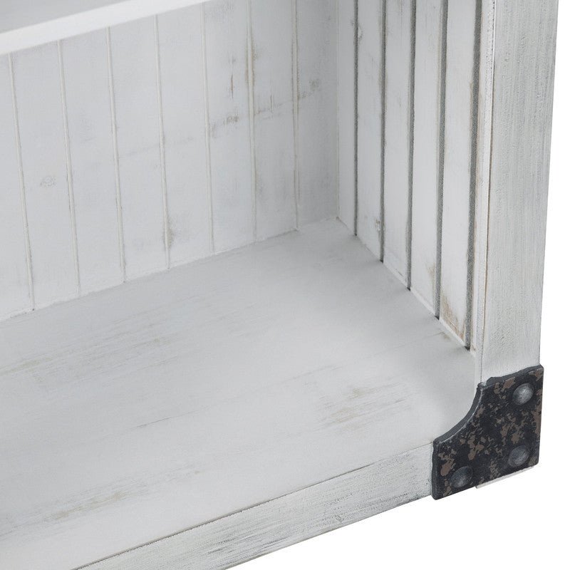Greers White/Tan Etagere by Crestview at Eve Furniture