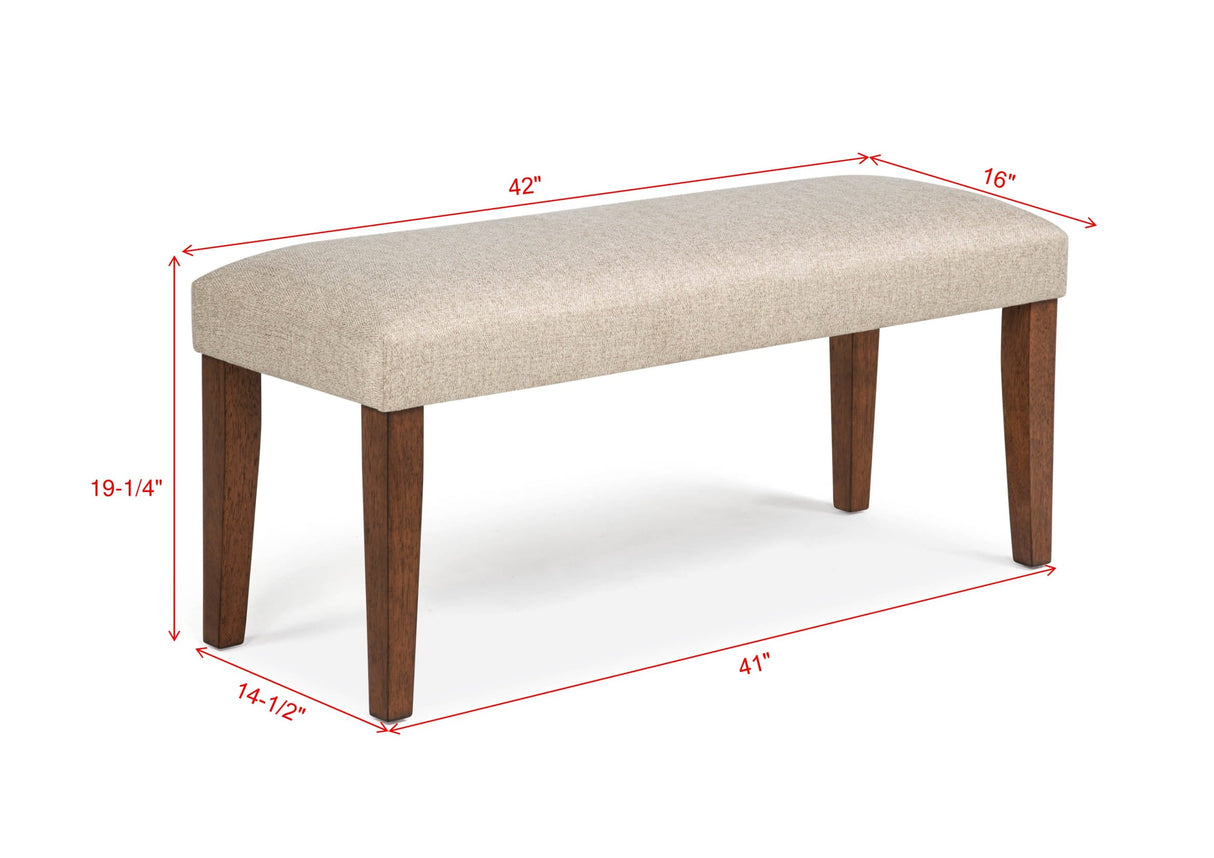 Gregory Beige and Brown Dining Bench by Crown Mark at Eve Furniture