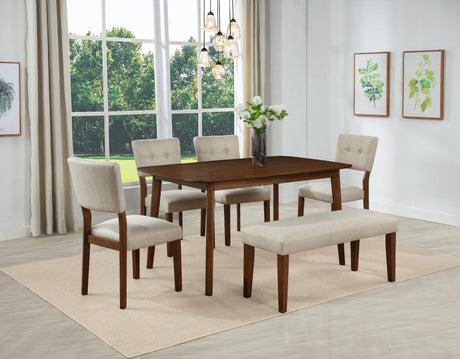 Gregory Beige and Brown Dining Side Chair, Set of 2 by Crown Mark at Eve Furniture