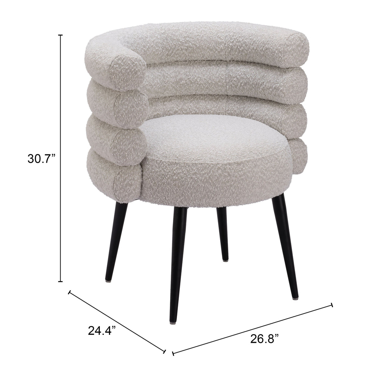 Grena Misty Gray Dining Chair by Zuomod at Eve Furniture