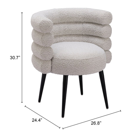 Grena Misty Gray Dining Chair by Zuomod at Eve Furniture