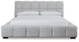 Grendusk Light Gray California King Upholstered Bed by Ashley at Eve Furniture