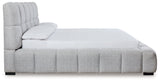 Grendusk Light Gray King Upholstered Bed by Ashley at Eve Furniture