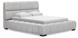 Grendusk Light Gray Queen Upholstered Bed by Ashley at Eve Furniture