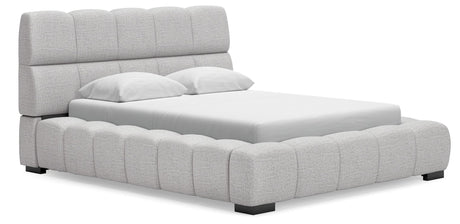 Grendusk Light Gray Queen Upholstered Bed by Ashley at Eve Furniture