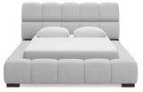 Grendusk Light Gray Queen Upholstered Bed by Ashley at Eve Furniture