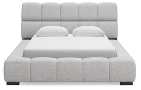 Grendusk Light Gray Queen Upholstered Bed by Ashley at Eve Furniture
