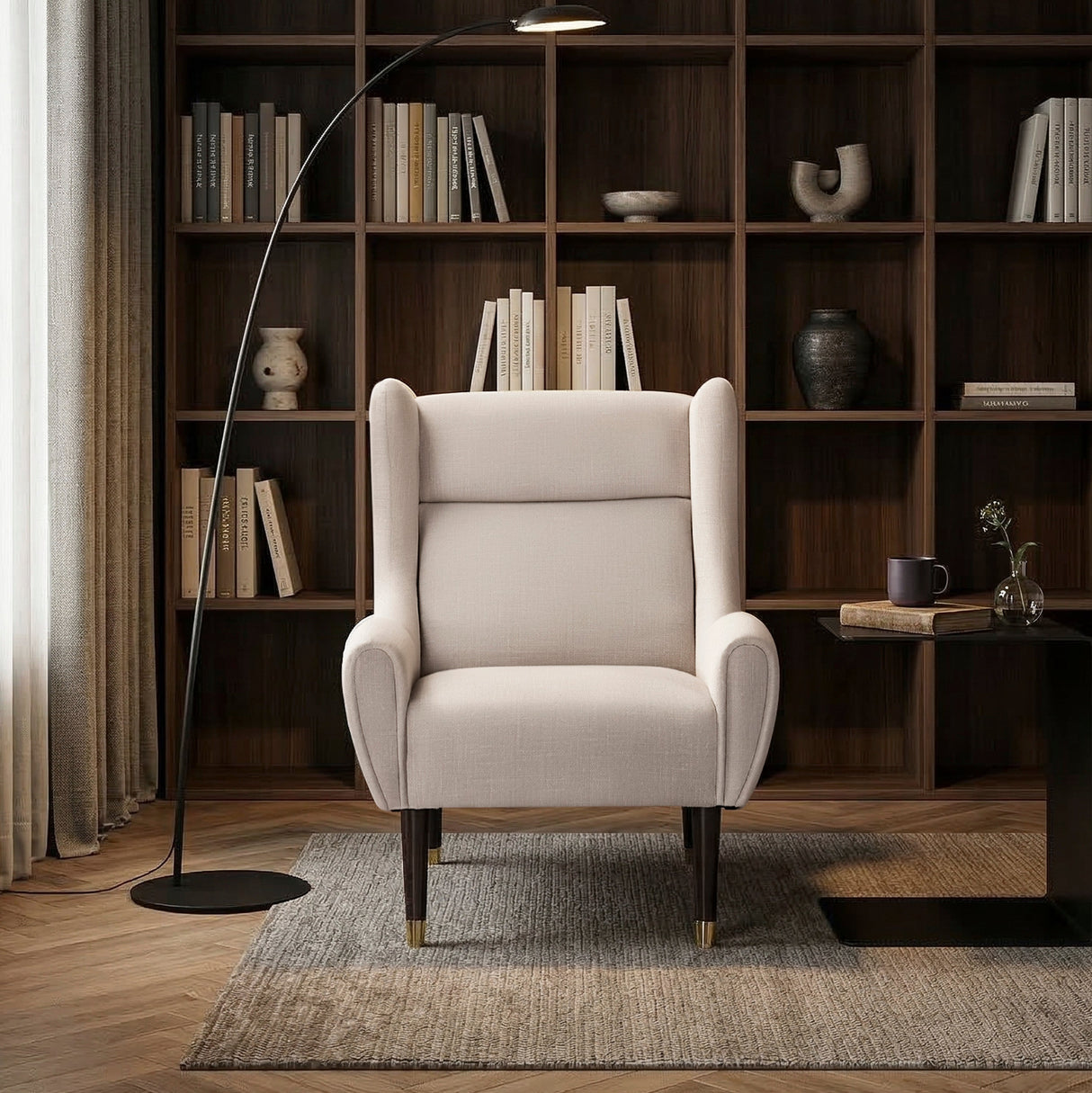 Greta Beige Accent Chair by Homelegance at Eve Furniture