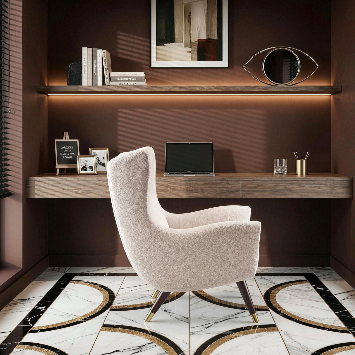 Greta Beige Accent Chair by Homelegance at Eve Furniture