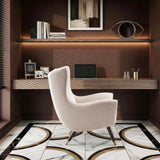 Greta Beige Accent Chair by Homelegance at Eve Furniture