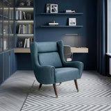 Greta Blue Accent Chair by Homelegance at Eve Furniture