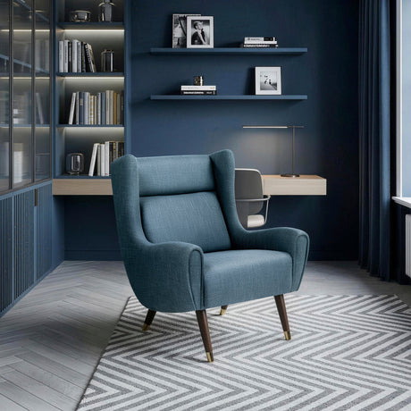 Greta Blue Accent Chair by Homelegance at Eve Furniture