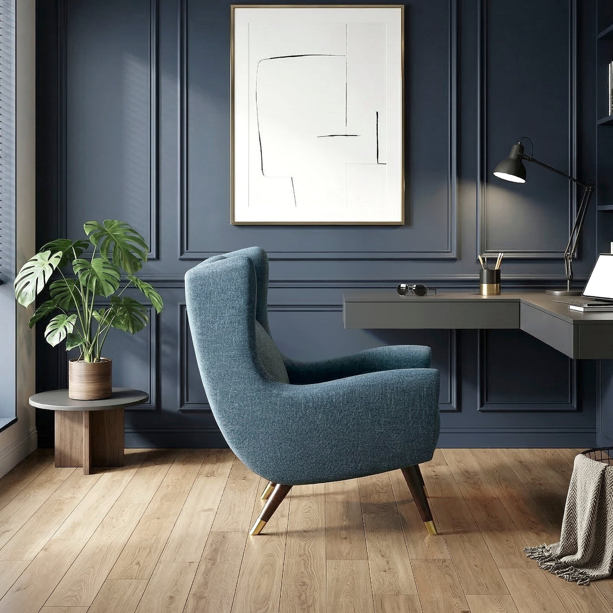 Greta Blue Accent Chair by Homelegance at Eve Furniture