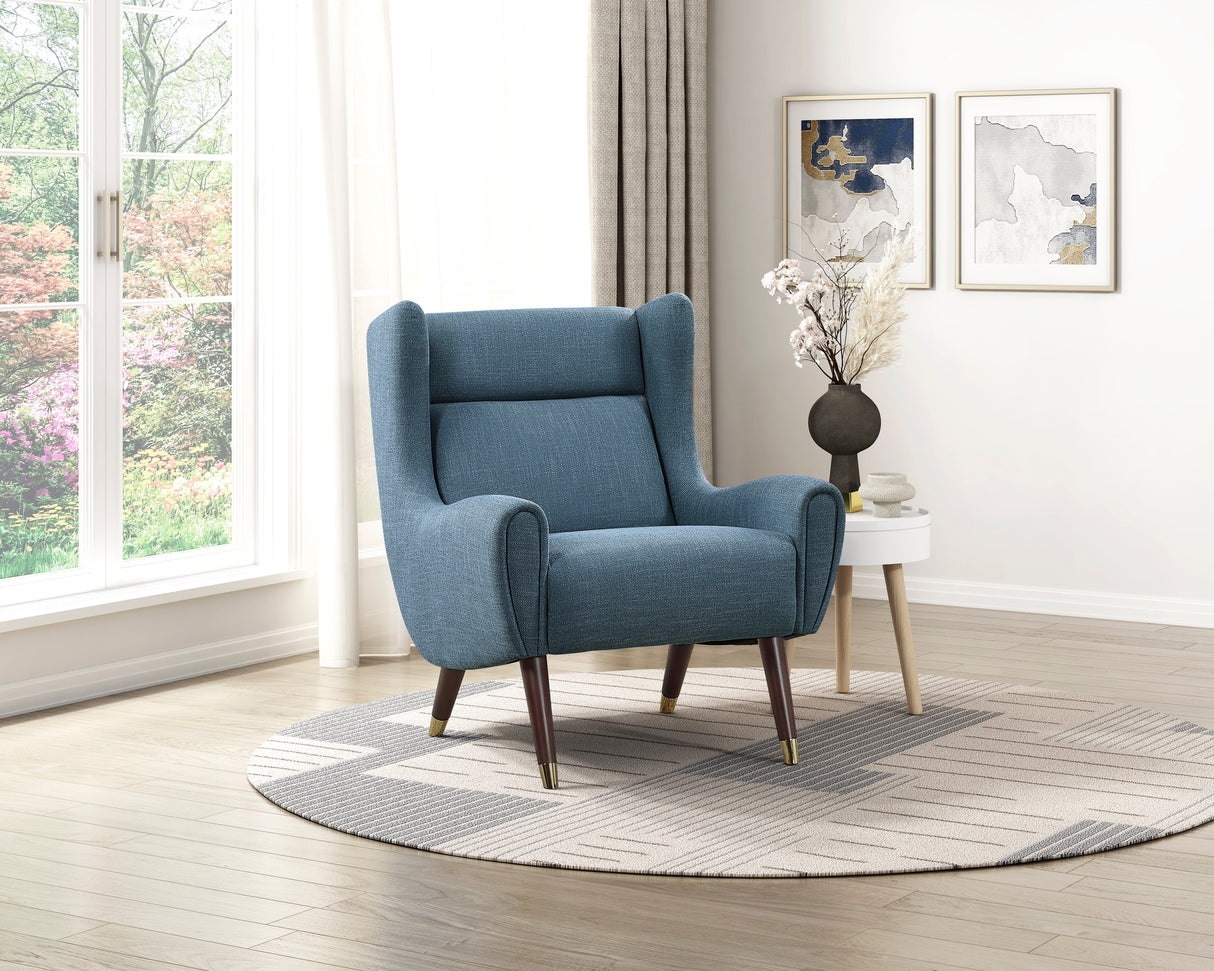 Greta Blue Accent Chair by Homelegance at Eve Furniture