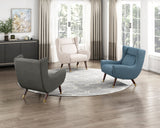 Greta Dark Gray Accent Chair by Homelegance at Eve Furniture