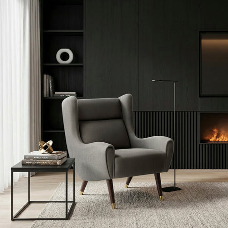 Greta Dark Gray Accent Chair by Homelegance at Eve Furniture