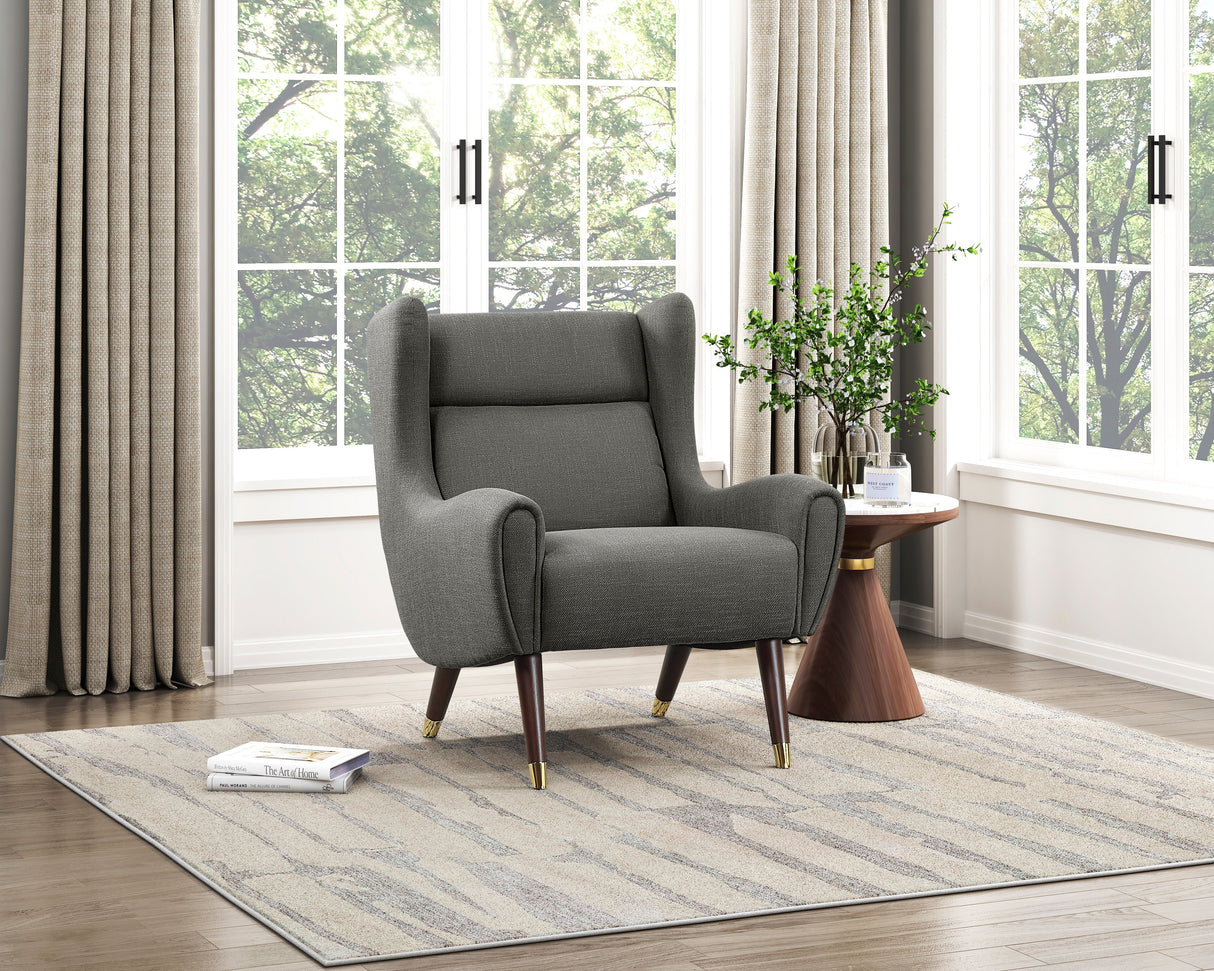 Greta Dark Gray Accent Chair by Homelegance at Eve Furniture