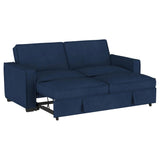 Gretchen Multipurpose Upholstered Convertible Sleeper Sofa Bed Navy Blue