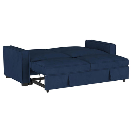 Gretchen Multipurpose Upholstered Convertible Sleeper Sofa Bed Navy Blue