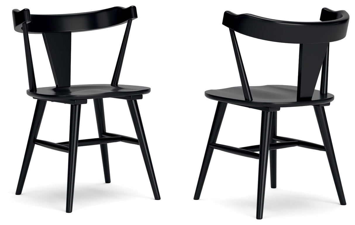 Gretlynn Black Dining Chair, Set of 2 by Ashley at Eve Furniture