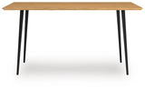 Gretlynn Natural And Black Dining Table by Ashley at Eve Furniture