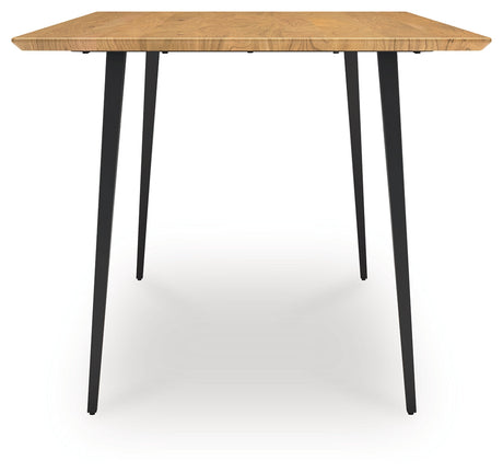 Gretlynn Natural And Black Dining Table by Ashley at Eve Furniture