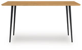Gretlynn Natural And Black Dining Table by Ashley at Eve Furniture