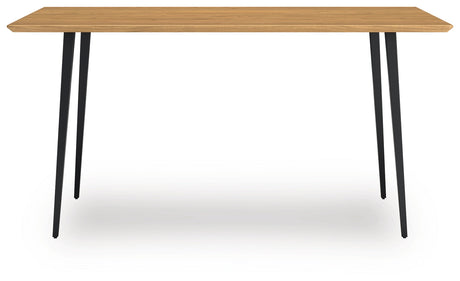 Gretlynn Natural And Black Dining Table by Ashley at Eve Furniture