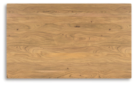 Gretlynn Natural And Black Dining Table by Ashley at Eve Furniture