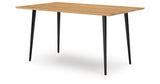 Gretlynn Natural And Black Dining Table by Ashley at Eve Furniture