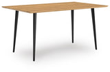 Gretlynn Natural And Black Dining Table by Ashley at Eve Furniture