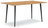 Gretlynn Natural And Black Dining Table by Ashley at Eve Furniture