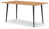 Gretlynn Natural And Black Dining Table by Ashley at Eve Furniture