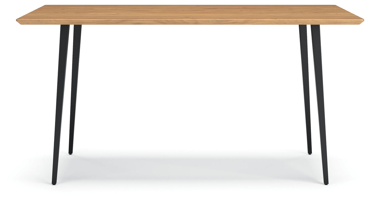 Gretlynn Natural And Black Dining Table by Ashley at Eve Furniture