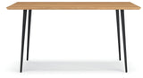 Gretlynn Natural And Black Dining Table by Ashley at Eve Furniture