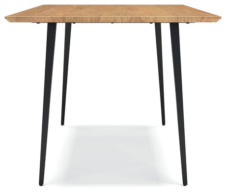 Gretlynn Natural And Black Dining Table by Ashley at Eve Furniture
