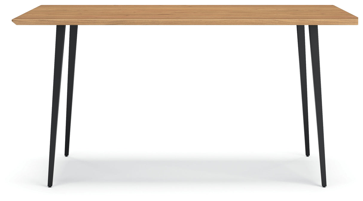 Gretlynn Natural And Black Dining Table by Ashley at Eve Furniture