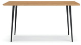 Gretlynn Natural And Black Dining Table by Ashley at Eve Furniture