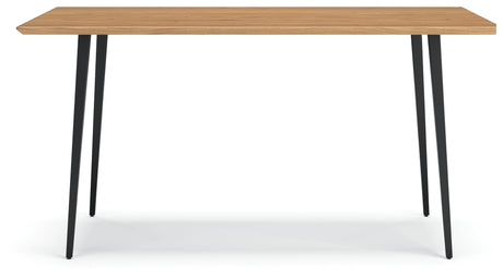 Gretlynn Natural And Black Dining Table by Ashley at Eve Furniture