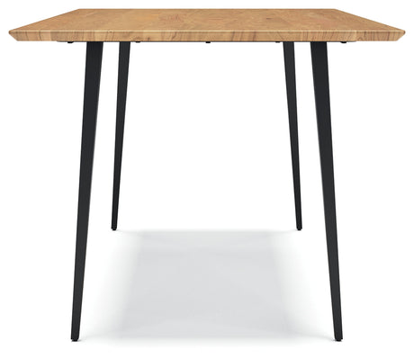 Gretlynn Natural And Black Dining Table by Ashley at Eve Furniture