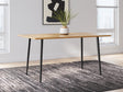 Gretlynn Natural And Black Dining Table by Ashley at Eve Furniture