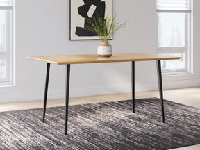 Gretlynn Natural And Black Dining Table by Ashley at Eve Furniture