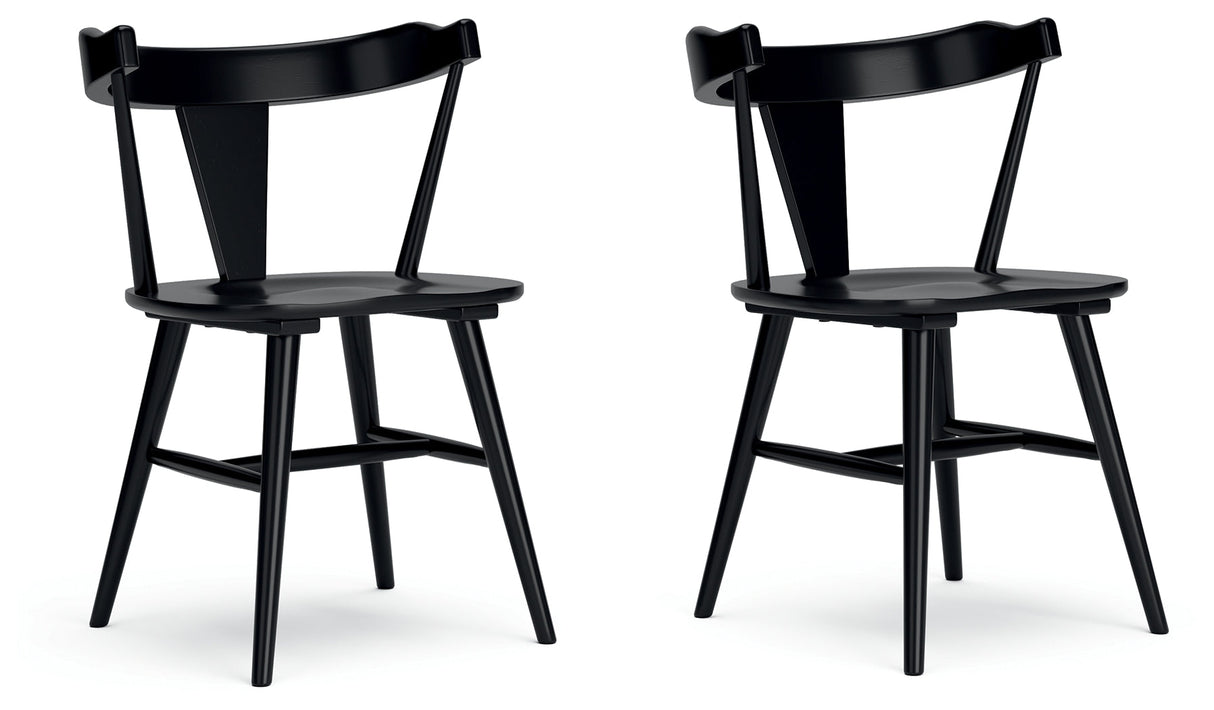 Gretlynn Natural And Black Rectangular Dining Room Set by Ashley at Eve Furniture