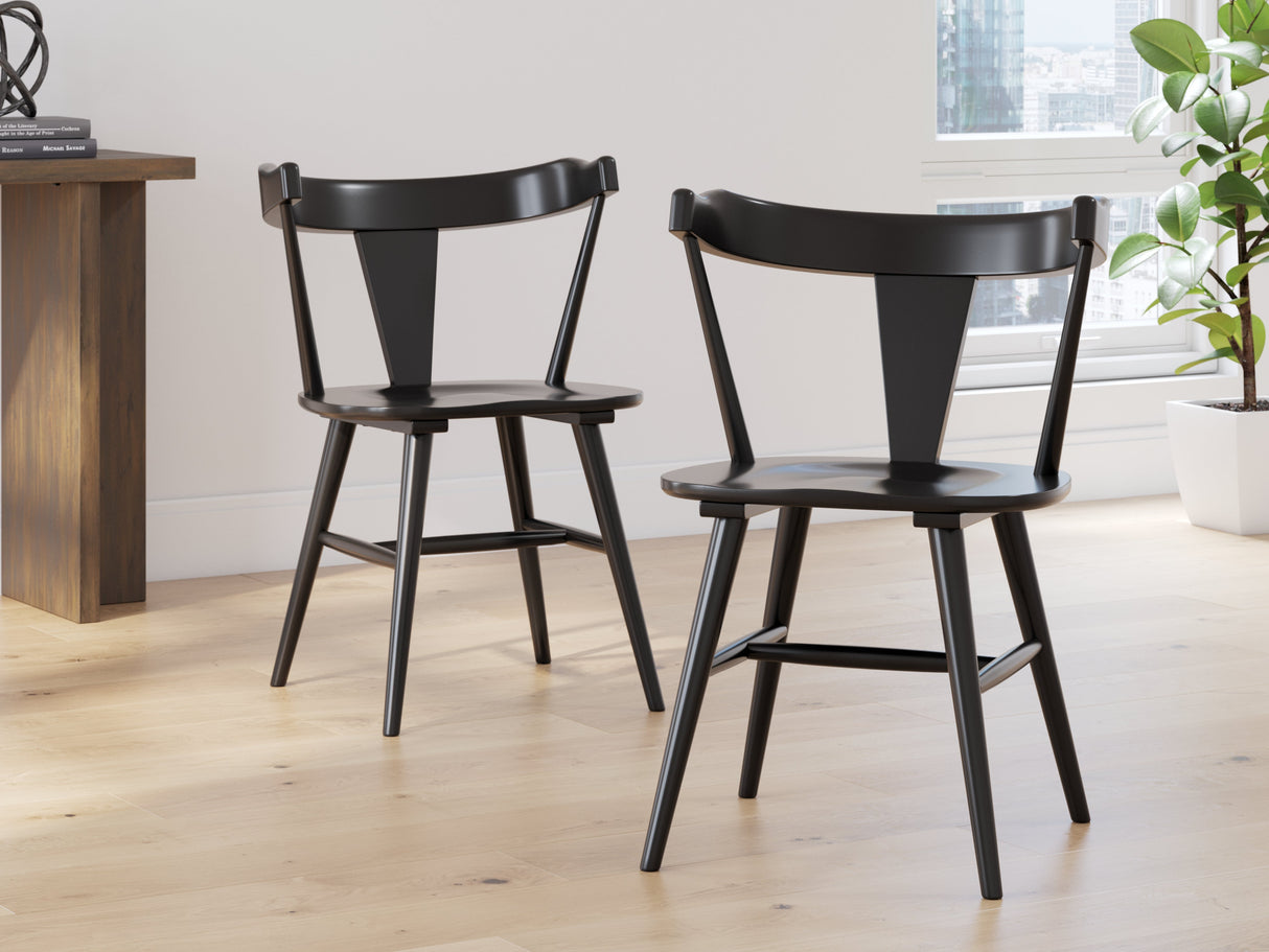 Gretlynn Natural And Black Rectangular Dining Room Set by Ashley at Eve Furniture