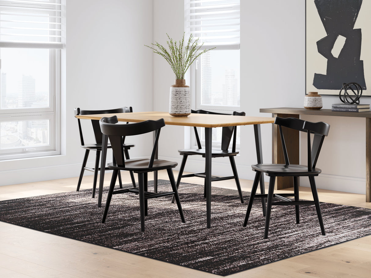 Gretlynn Natural And Black Rectangular Dining Room Set by Ashley at Eve Furniture