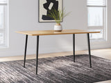 Gretlynn Natural And Black Rectangular Dining Room Set by Ashley at Eve Furniture