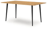 Gretlynn Natural And Black Rectangular Dining Room Set by Ashley at Eve Furniture