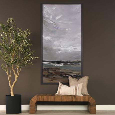 Grey Day I by Mercana Studio a Hand Embellished Textured Framed Canvas by Mercana at Eve Furniture